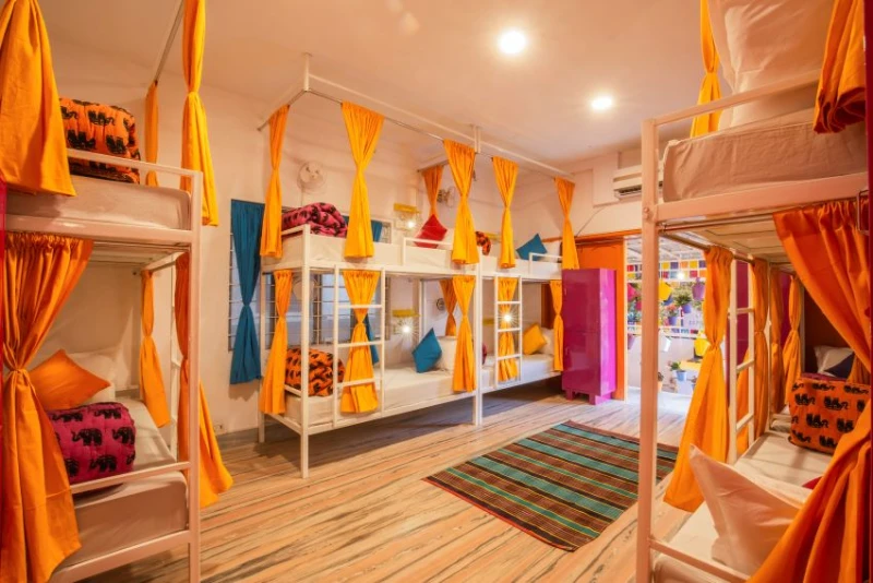 Bed in 10 Bed Mixed AC Dormitory Room with Shared Bathroom 2