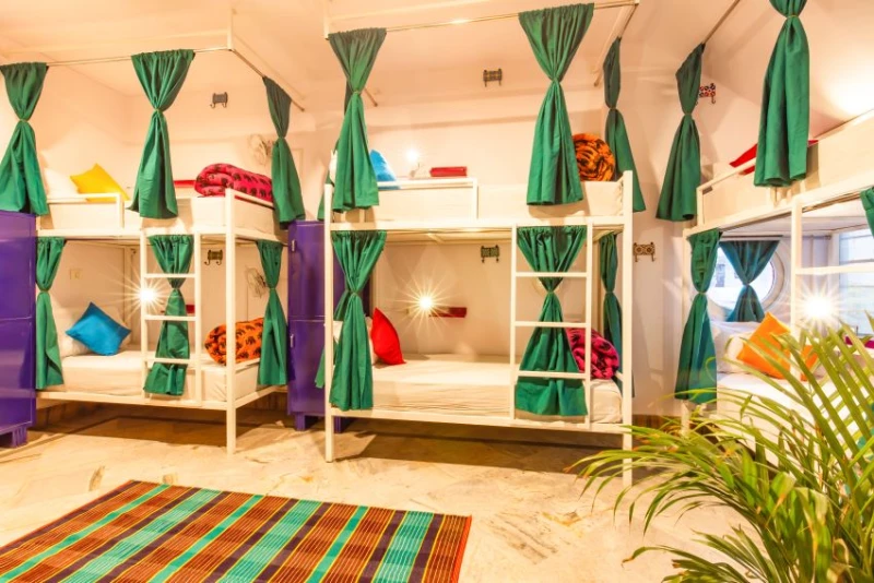 Bed in 10 Bed Mixed AC Dormitory Room with Shared Bathroom 3