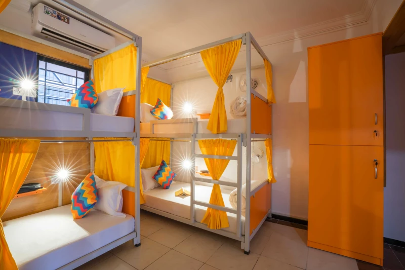 Bed in 8 Bed Male Only AC Dormitory Room with Ensuite Bathroom 2