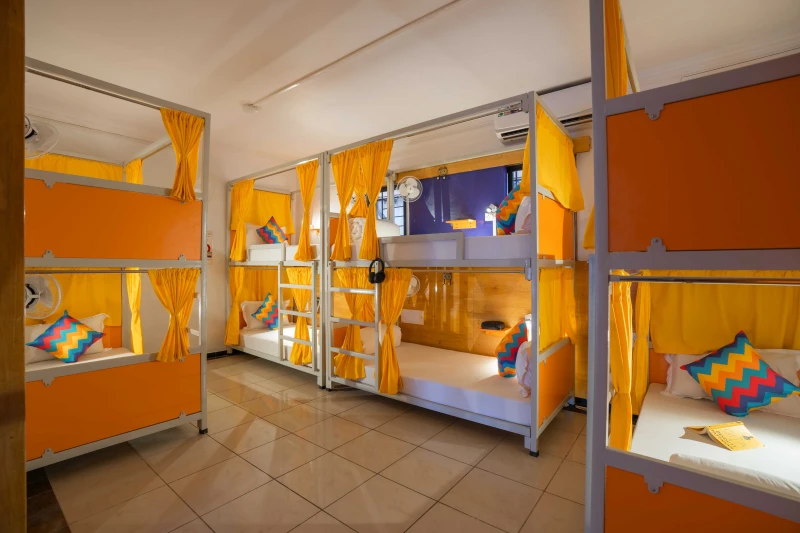 Bed in 8 Bed Male Only AC Dormitory Room with Ensuite Bathroom 3