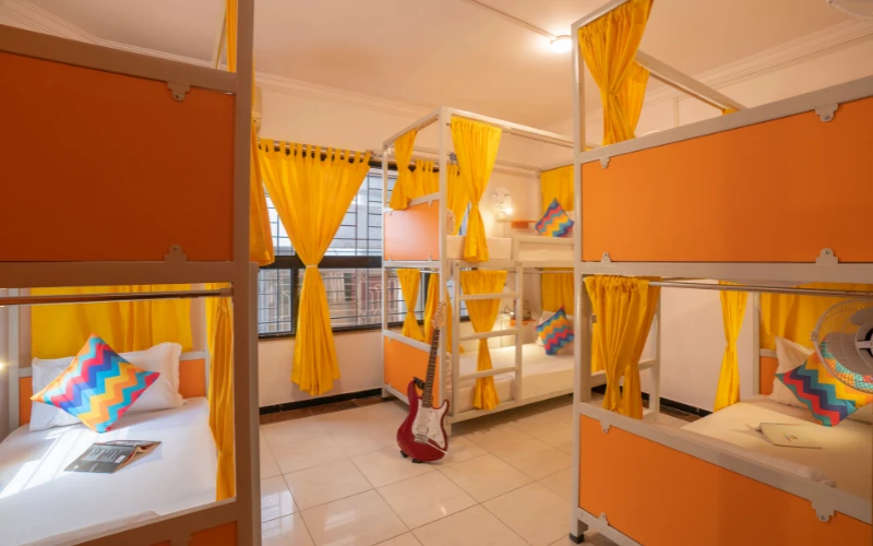 Bed in 6 Bed Mixed AC Dormitory Room with Ensuite Bathroom 6