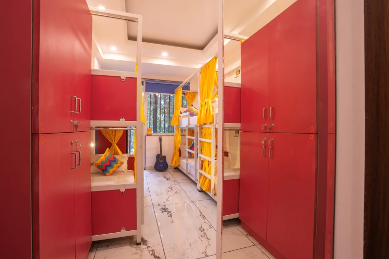 Bed in 6 Bed Female Only AC Dormitory Room with Balcony and Ensuite Bathroom 2