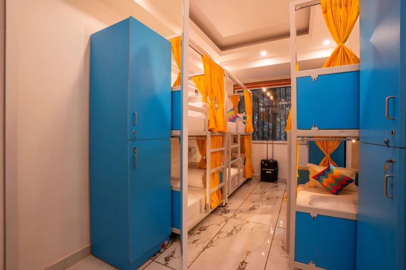 Bed in 6 Bed Mixed AC Dormitory Room with Balcony and Ensuite Bathroom 1