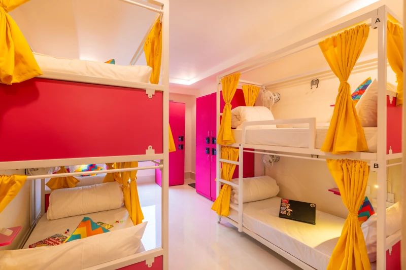 Bed in 4 Bed Mixed AC Dormitory Room with Ensuite Bathroom - LOWER BED 1