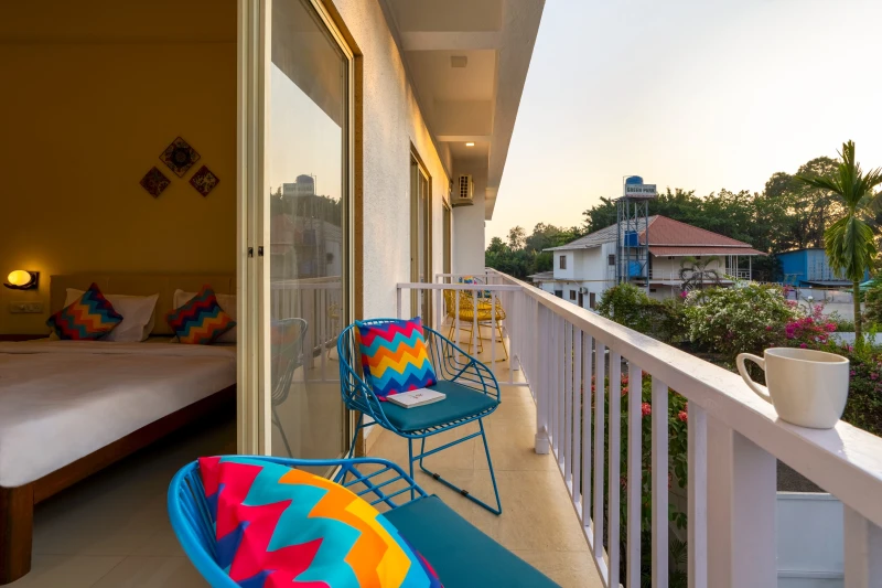 Deluxe Private AC Room with Balcony and Ensuite Bathroom 3