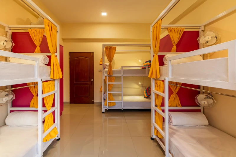 Bed in 6 Bed Mixed AC Dormitory Room with Balcony and Ensuite Bathroom 2
