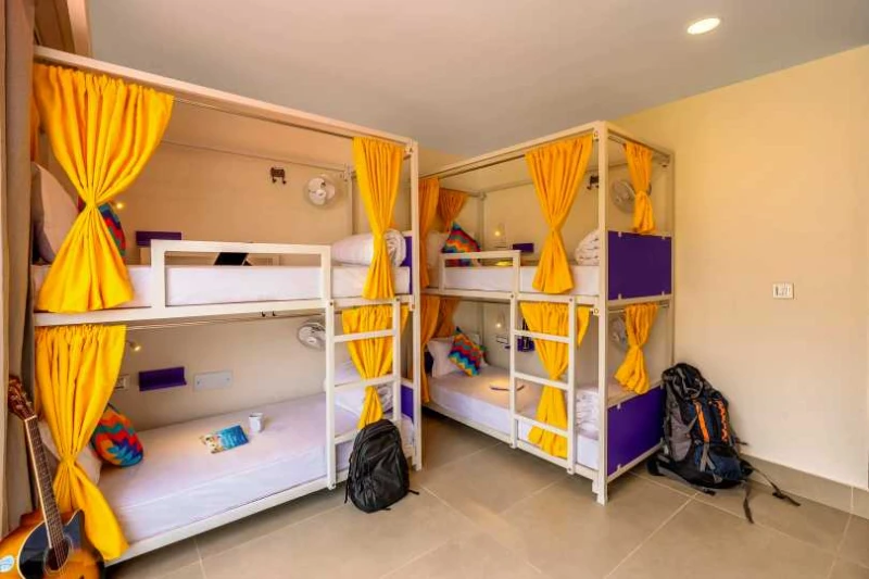 Bed in 6 Bed Mixed AC Dormitory Room with Balcony and Ensuite Bathroom 1
