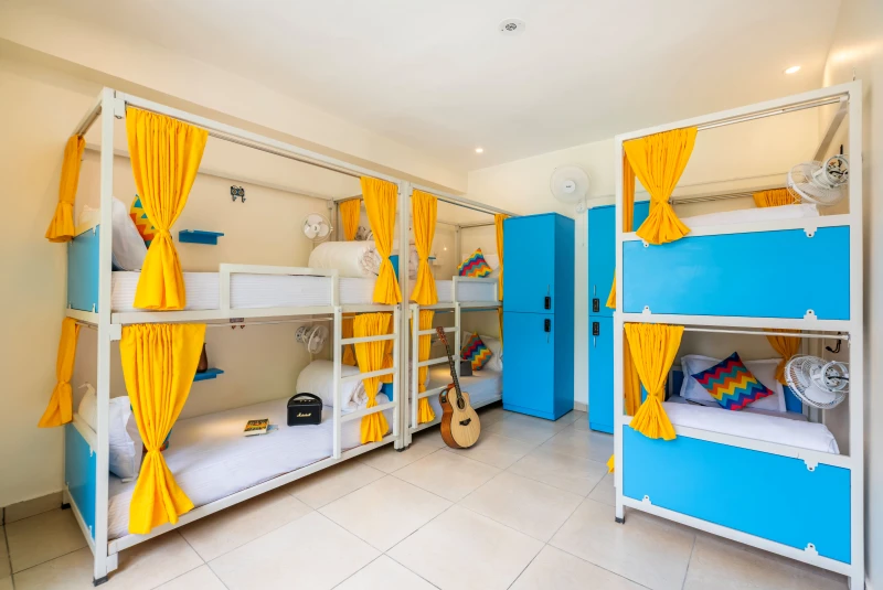 Bed in 6 Bed Mixed Dormitory Room with Balcony & Mountain View and Ensuite Bathroom 2