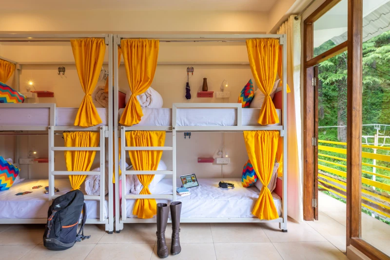 Bed in 6 Bed Female Only Dormitory Room with Balcony & Mountain View and Ensuite Bathroom 2