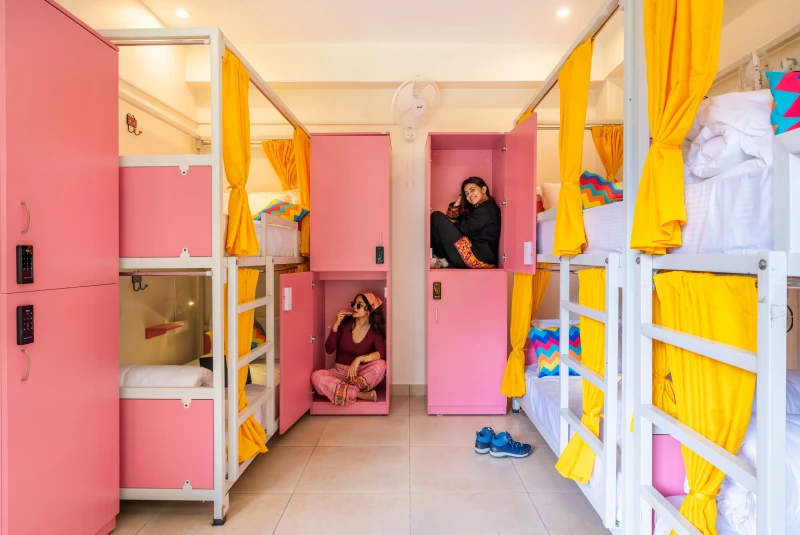 Bed in 6 Bed Female Only Dormitory Room with Balcony & Mountain View and Ensuite Bathroom 8