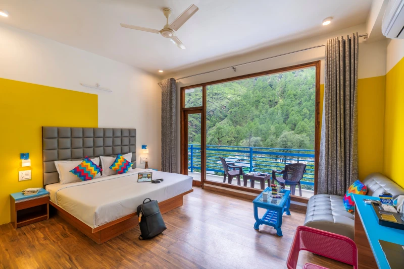 Deluxe Private AC Room with Balcony & River View and Ensuite Bathroom 1