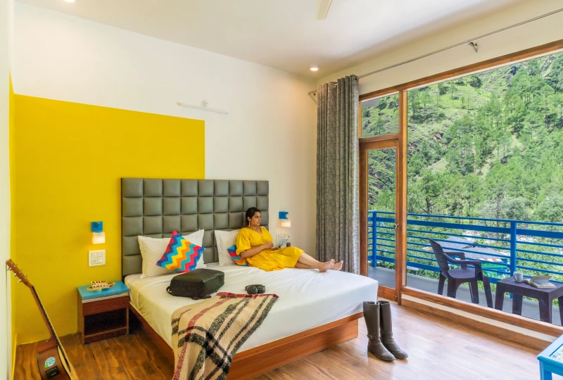 Deluxe Private AC Room with Balcony & River View and Ensuite Bathroom 2