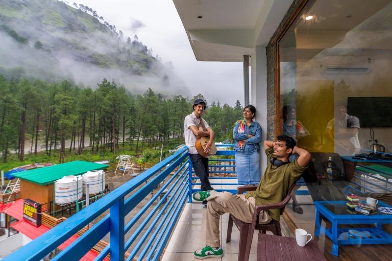 Deluxe Private AC Room with Balcony & River View and Ensuite Bathroom 3