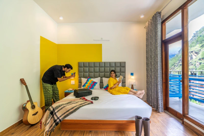 Deluxe Private AC Room with Balcony & River View and Ensuite Bathroom 6