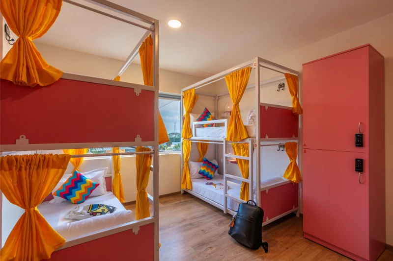 Bed in 6 Bed Female Only AC Dormitory Room with Ensuite Bathroom 1