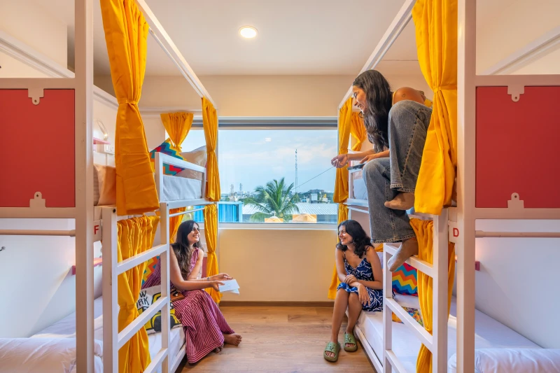 Bed in 6 Bed Female Only AC Dormitory Room with Ensuite Bathroom 2