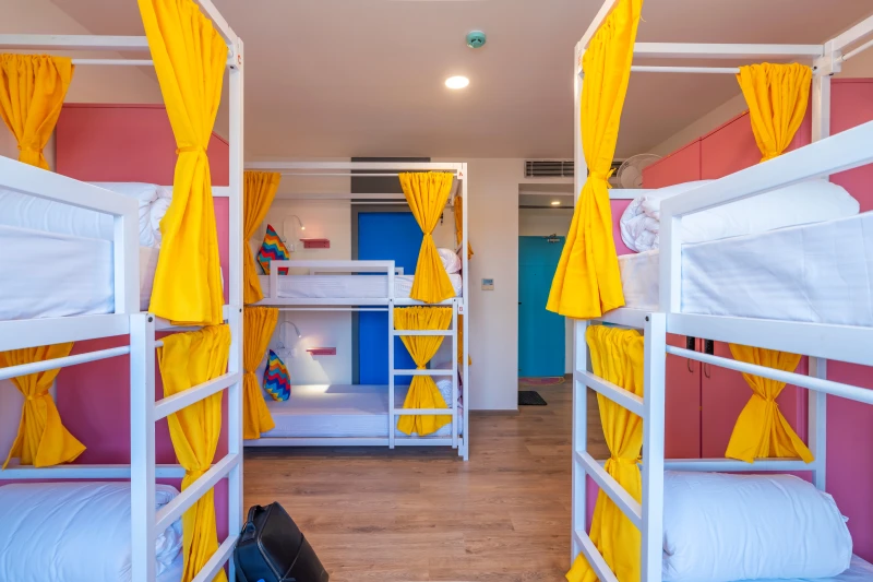 Bed in 6 Bed Female Only AC Dormitory Room with Ensuite Bathroom 5