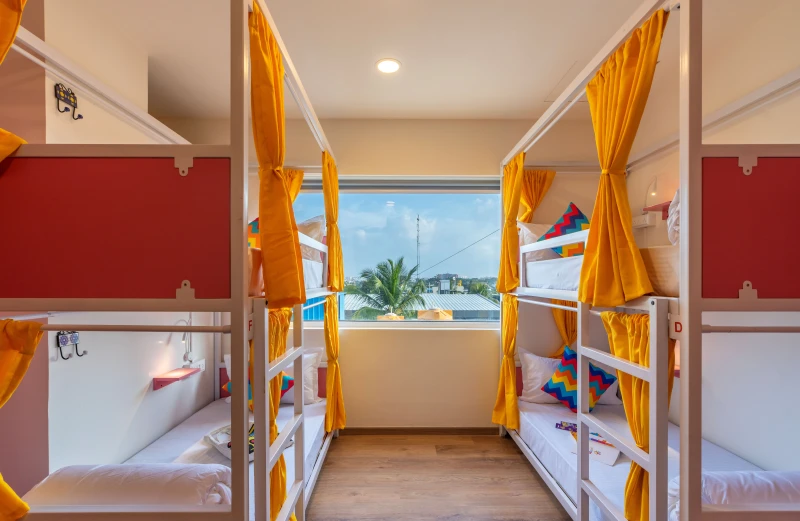 Bed in 6 Bed Female Only AC Dormitory Room with Ensuite Bathroom 7