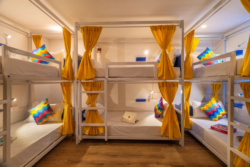 Bed in a 6 Bed Mixed AC Dormitory with Ensuite Bathroom 3
