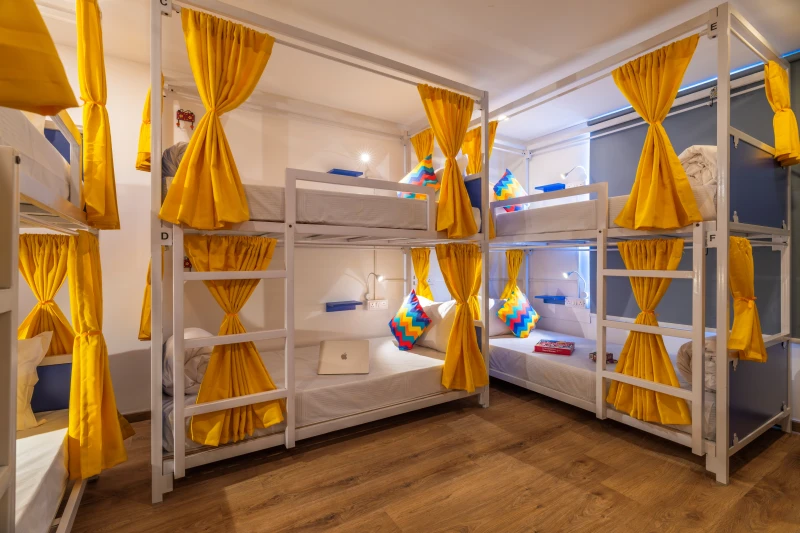 Bed in a 6 Bed Mixed AC Dormitory with Ensuite Bathroom 5